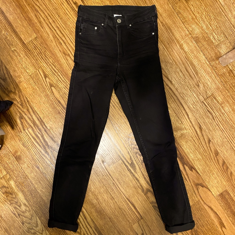 High Waisted Black Skinny Jeans